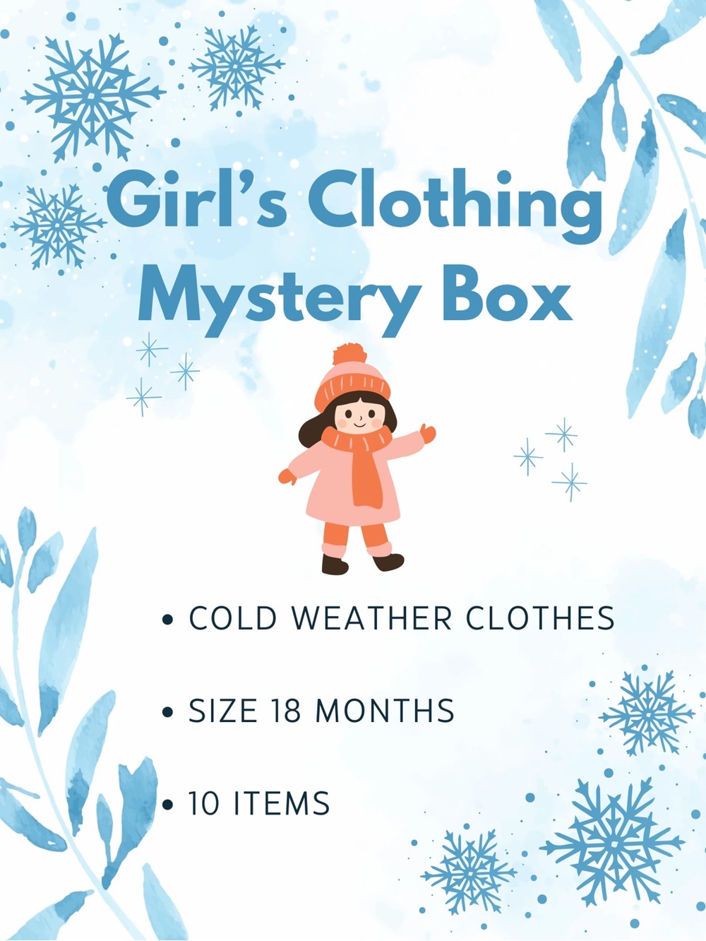 Mystery box- Toddler girl cold weather clothing